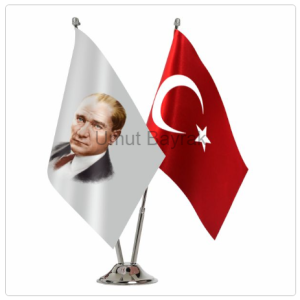 2 li Masa Atatürk Türk Bayrağı