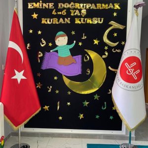 İkili Makam Bayrağı Seti krom direkli